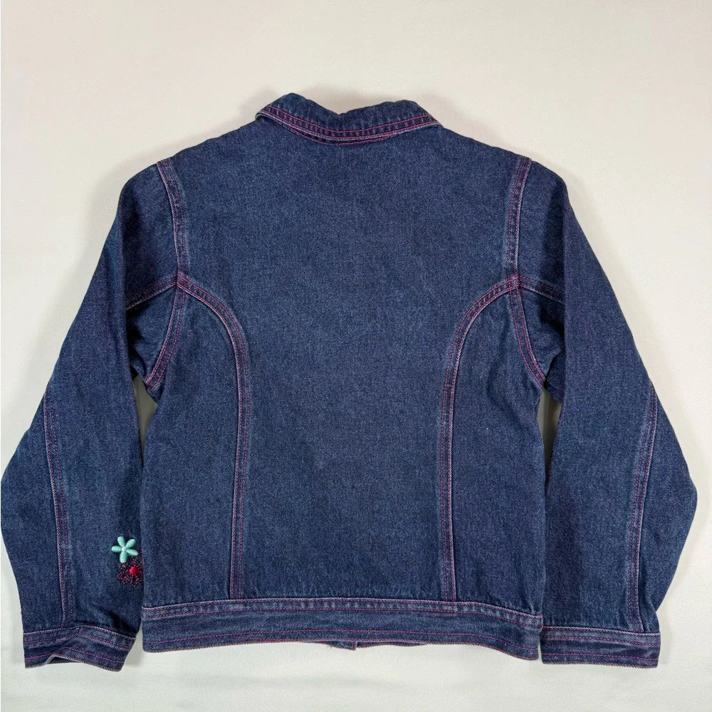 VINTAGE‎ GYMBOREE Girls 2001 Floral Embroidered Denim Jacket 7 Years Cottagecore